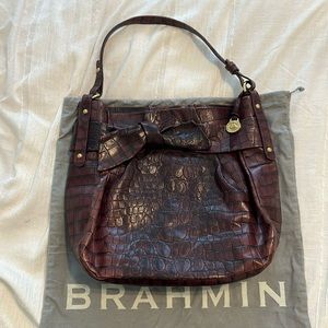 Authentic Brahmin Fig Jam shoulder bag